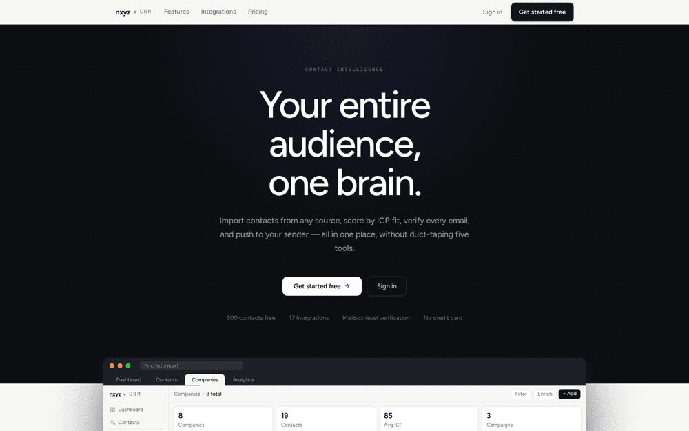 CRM screenshot